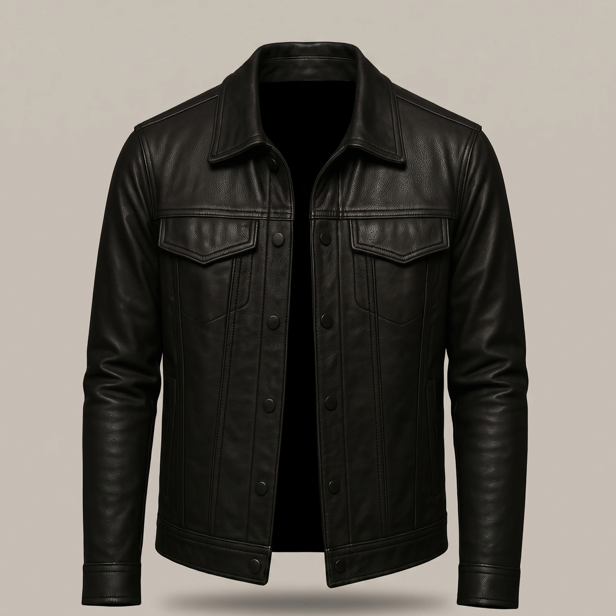 Camden Leather-Look Jacket - Black