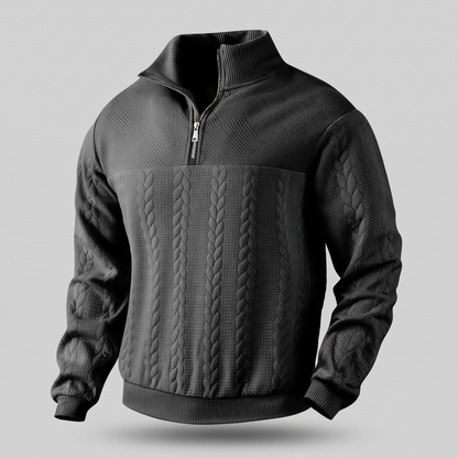 Camden Premium Quarter Zip Sweatshirt - Black