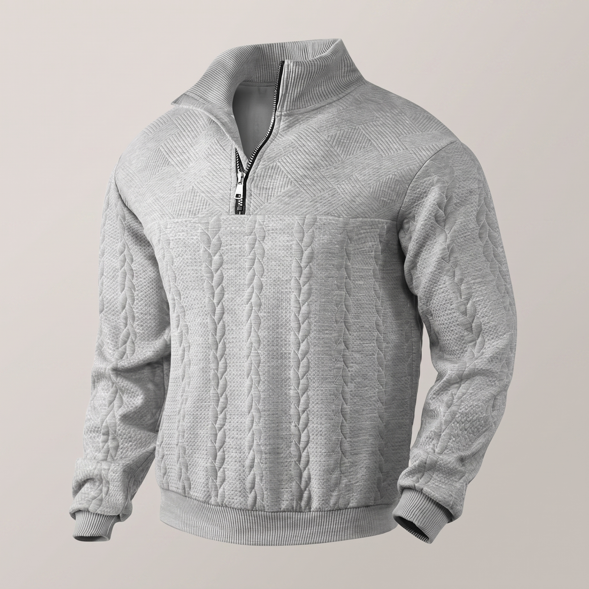 Camden Premium Quarter Zip Sweatshirt - Grey