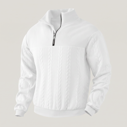 Camden Premium Quarter Zip Sweatshirt - White