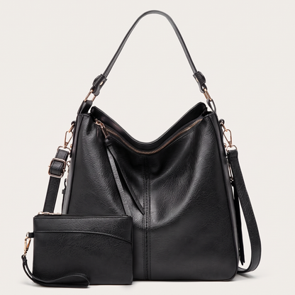Camellia Leather-Look Hobo Bag