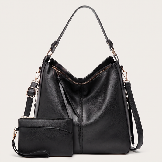 Camellia Leather-Look Hobo Bag