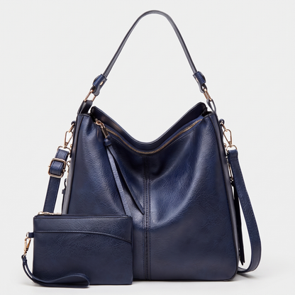 Camellia Leather-Look Hobo Bag