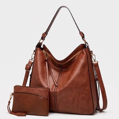 Camellia Leather-Look Hobo Bag
