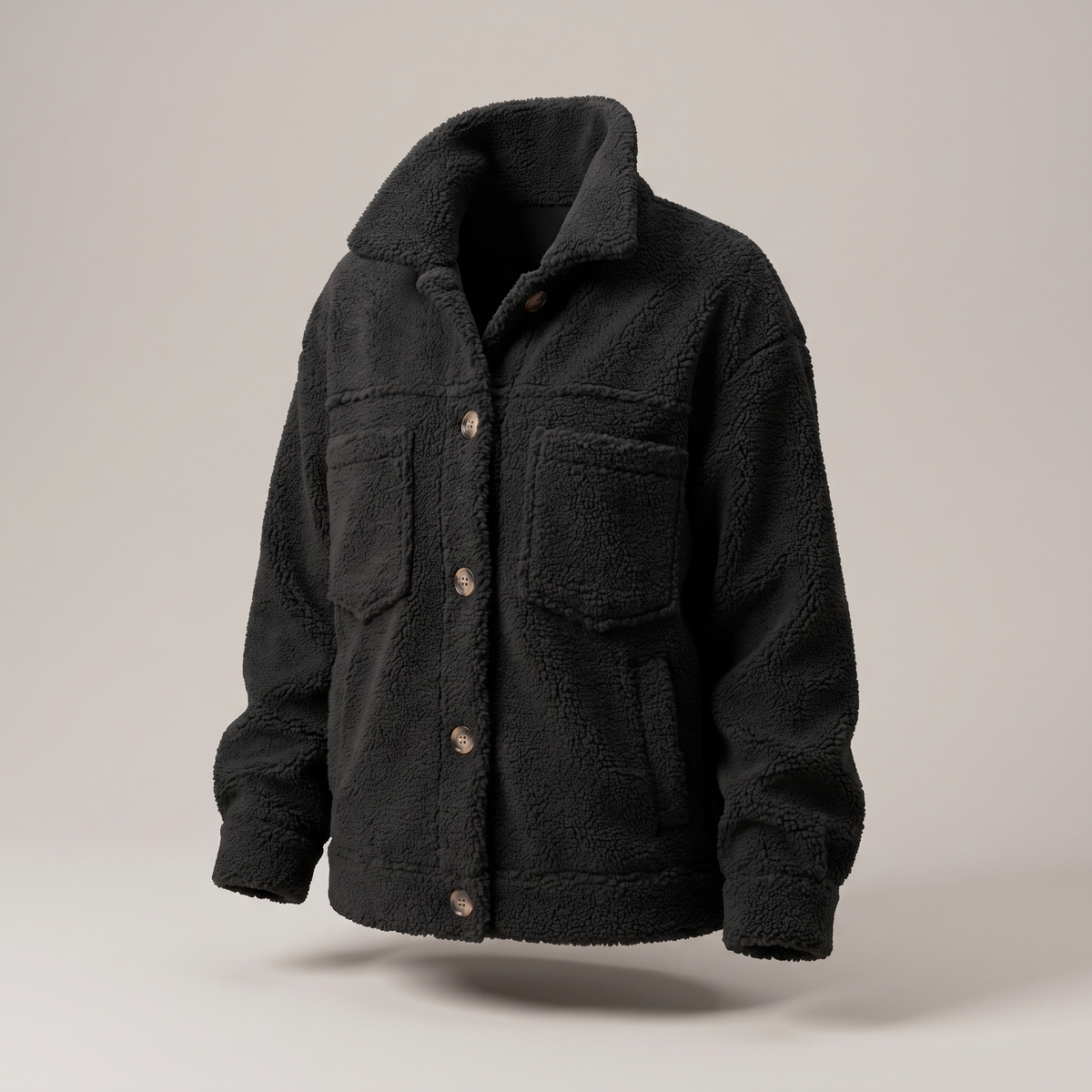 Camille Soft Winter Coat - Black