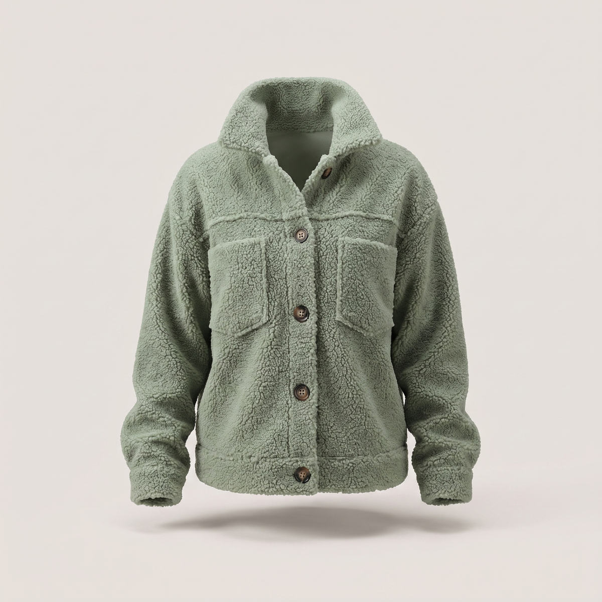 Camille Soft Winter Coat - Green
