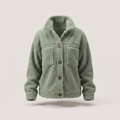 Camille Soft Winter Coat - Green