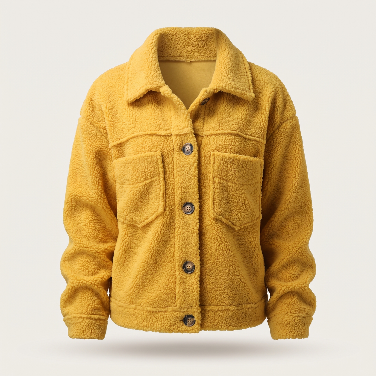Camille Soft Winter Coat - Yellow