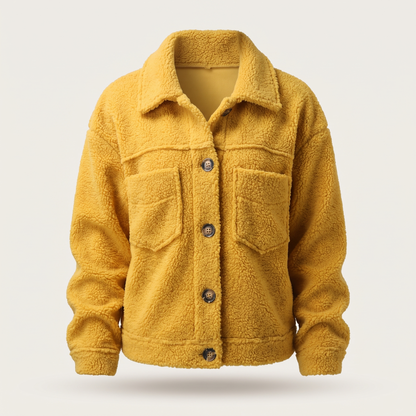 Camille Soft Winter Coat - Yellow