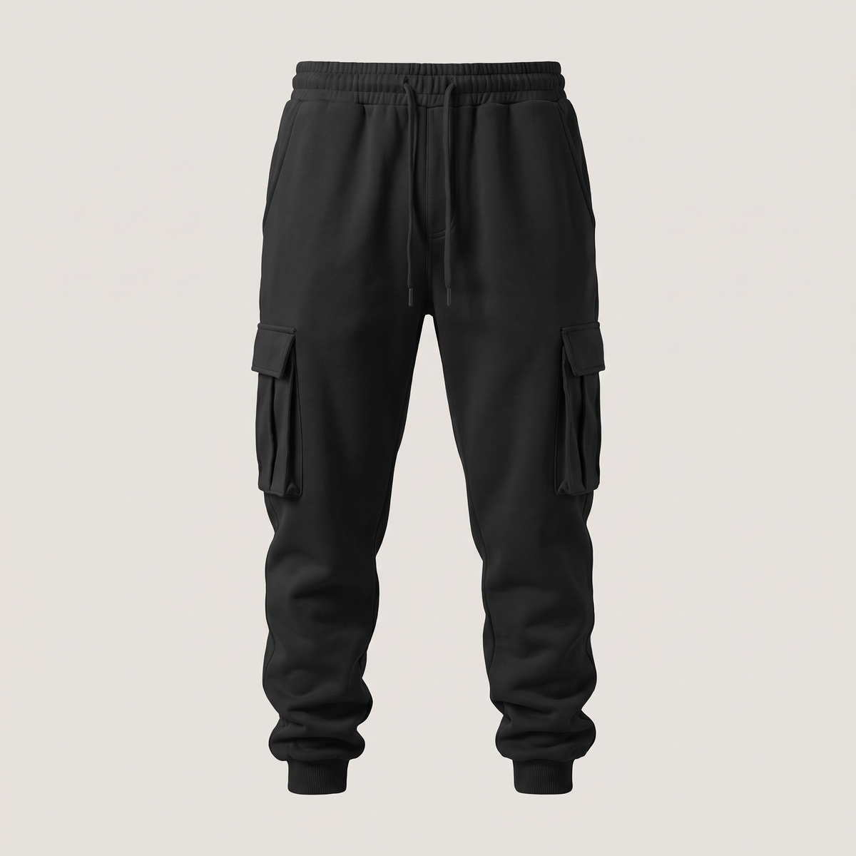 Cargo Pocket Jogger Trousers - Black