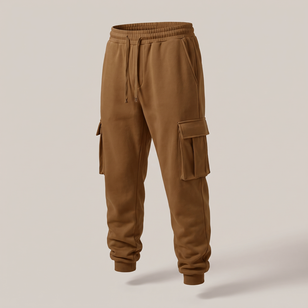Cargo Pocket Jogger Trousers - Brown