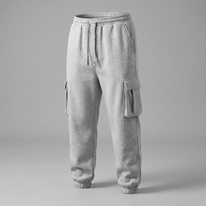 Cargo Pocket Jogger Trousers - Light Grey