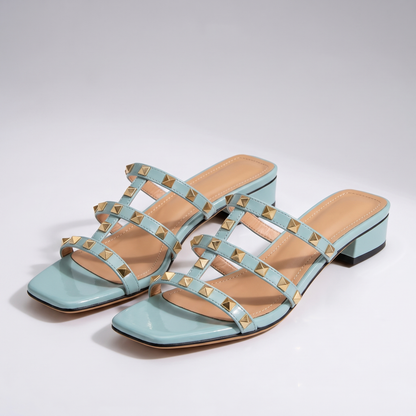 Carter Modern Studded Sandals - Blue