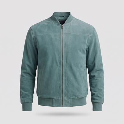 Carter Premium Suede-Look Jacket - Aqua