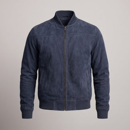Carter Premium Suede-Look Jacket - Navy