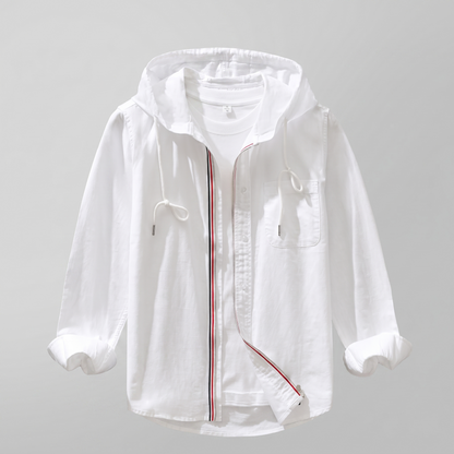 Casa Linen Hoodie - White