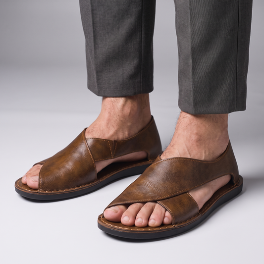 Cascade Leather-Look Sandals