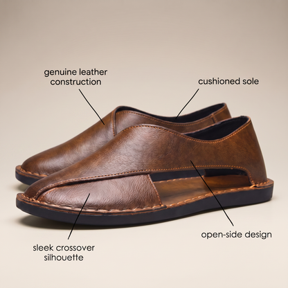Cascade Leather-Look Sandals