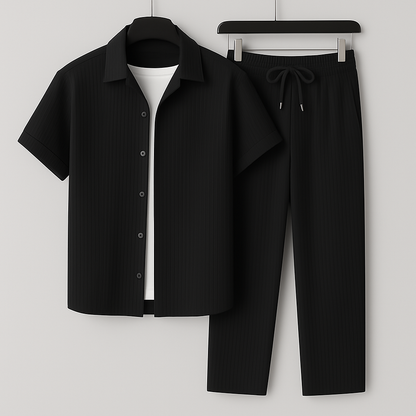 Cavari Relax Linen Set - Black
