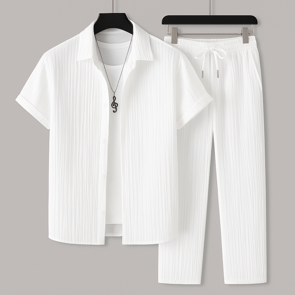 Cavari Relax Linen Set - White