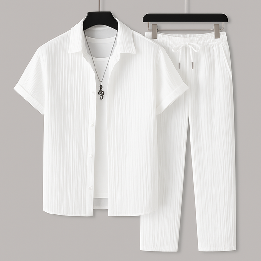 Cavari Relax Linen Set - White
