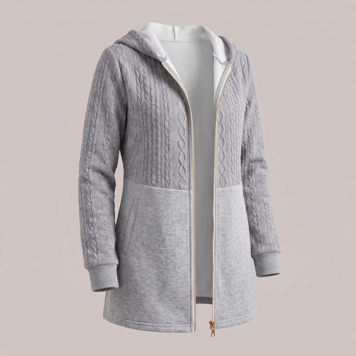 Cecily Longline Knit Cardigan - Grey