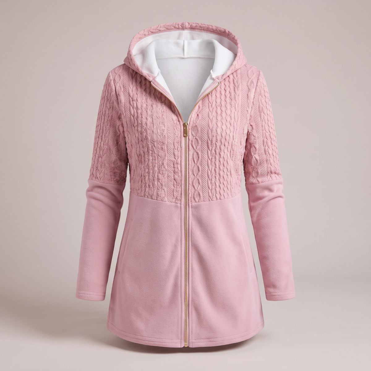 Cecily Longline Knit Cardigan - Pink