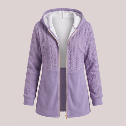 Cecily Longline Knit Cardigan - Purple