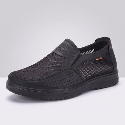 Cedric Air-Mesh Loafers - Black