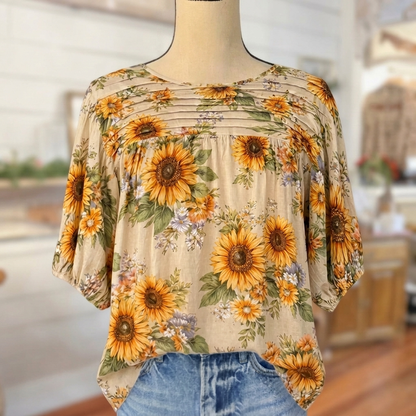 Celandine Pleated Detail Blouse - Yellow