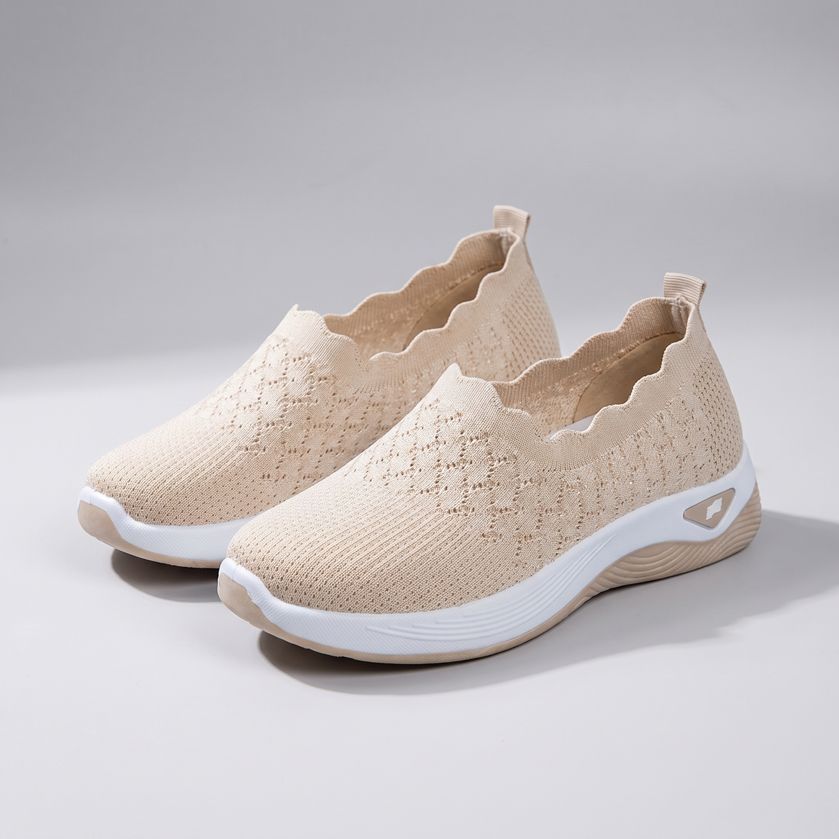 Celeste Comfort Walking Shoes - Beige