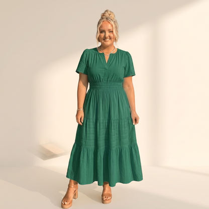 Celeste Relaxed Maxi Dress - Dark Green