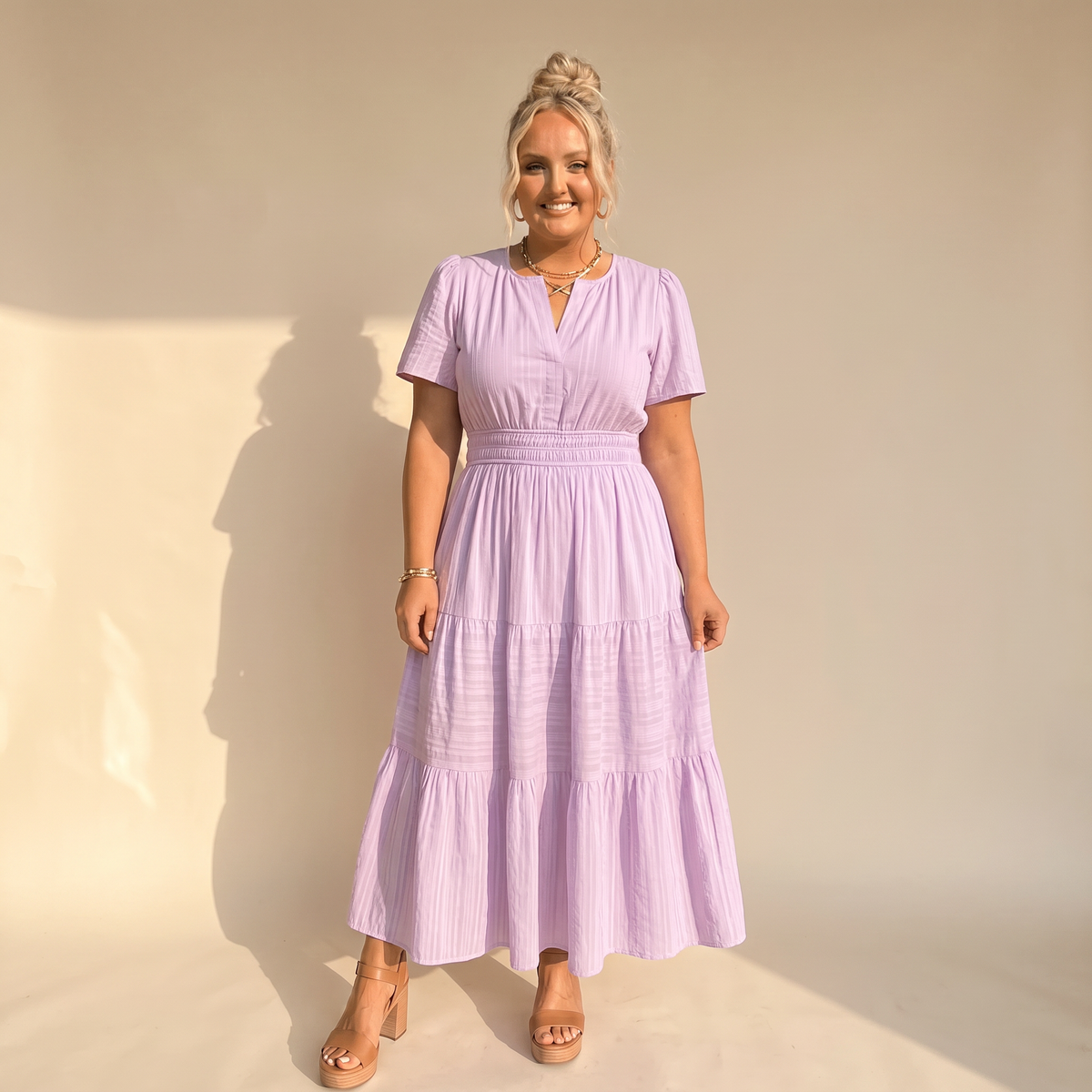 Celeste Relaxed Maxi Dress - Light Pink