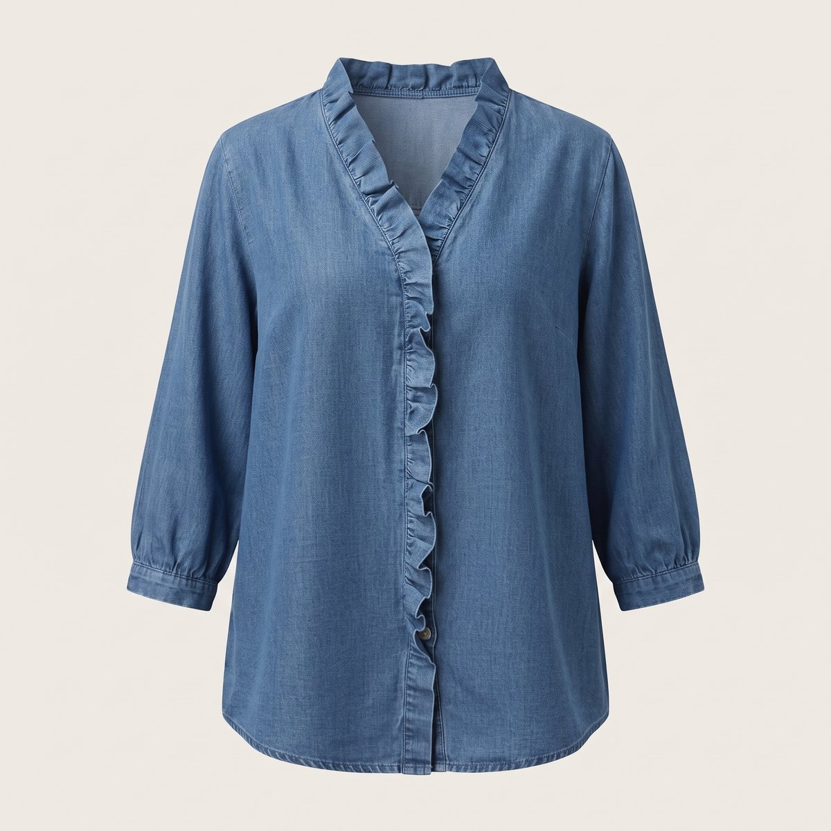 Celeste Ruffle Top - Blue