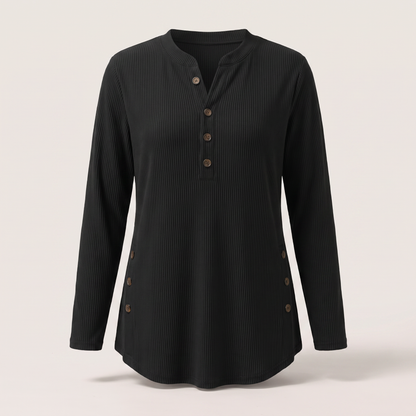 Celine Soft Collar Blouse - Black