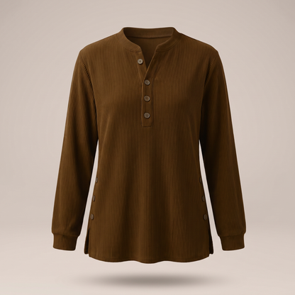 Celine Soft Collar Blouse - Brown