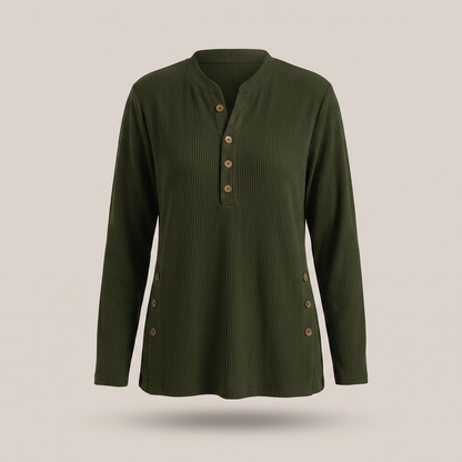 Celine Soft Collar Blouse - Green