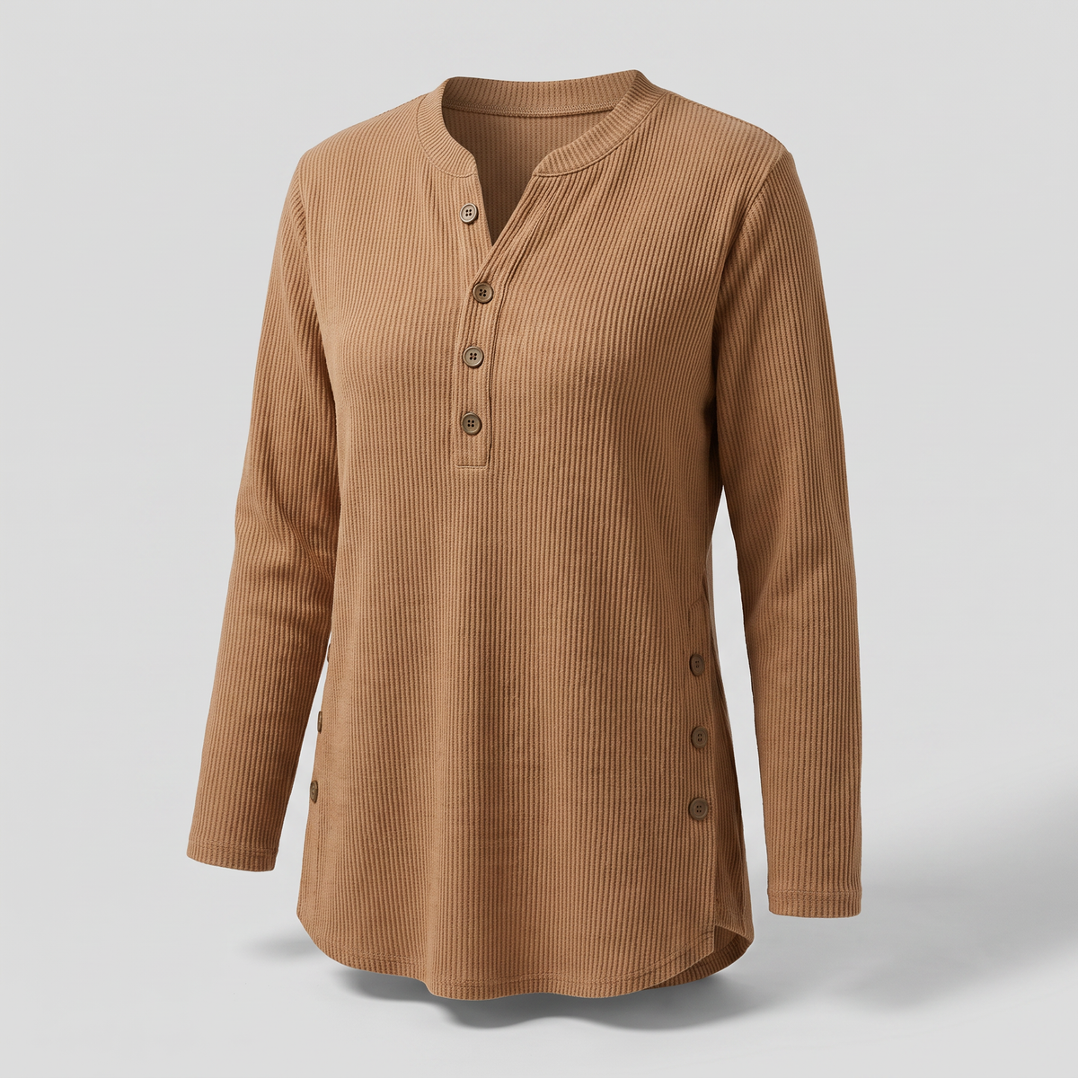 Celine Soft Collar Blouse - Khaki
