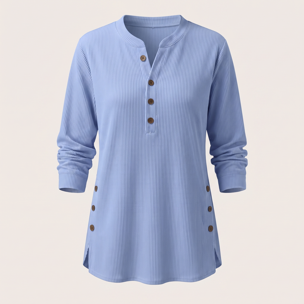 Celine Soft Collar Blouse - Light Blue