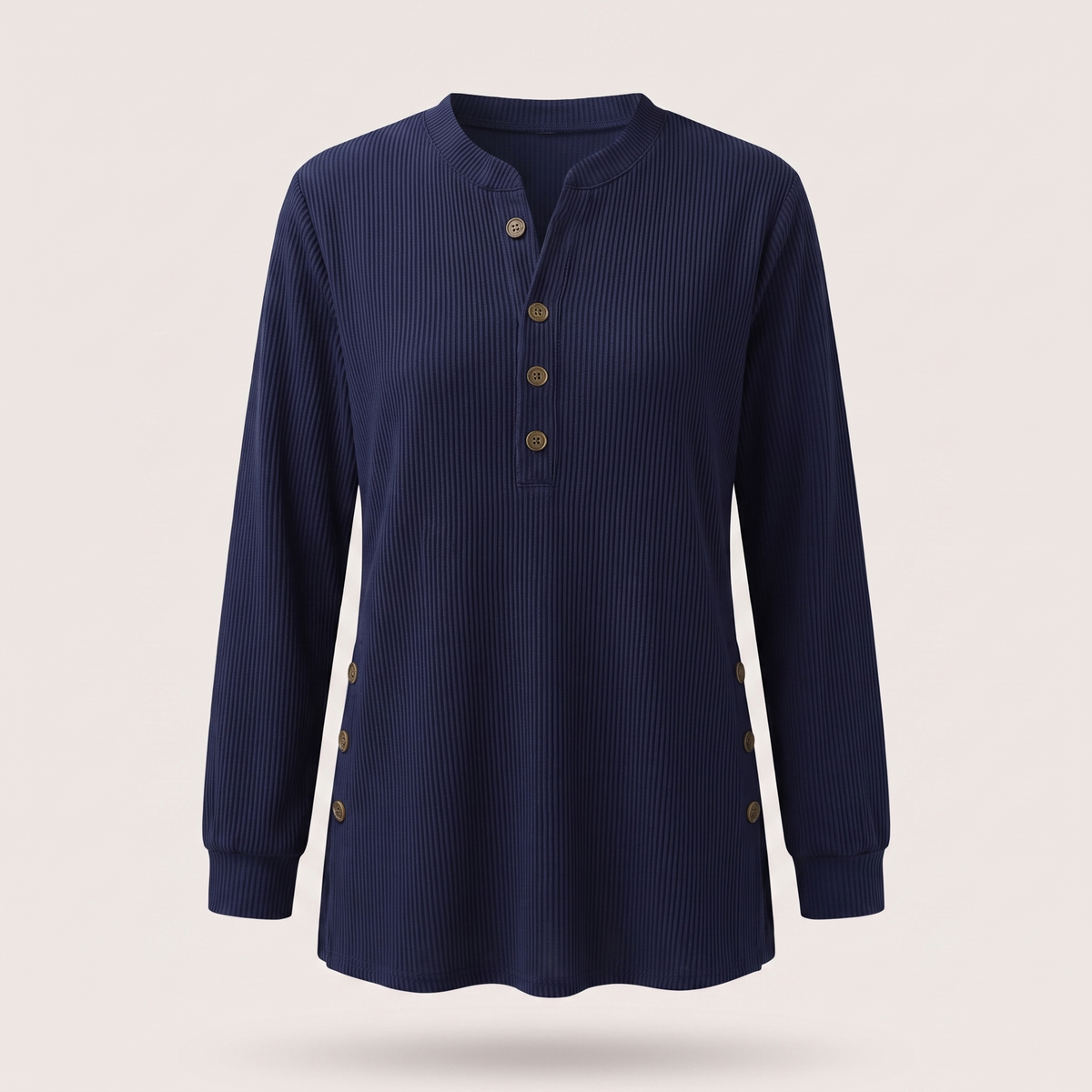 Celine Soft Collar Blouse - Navy
