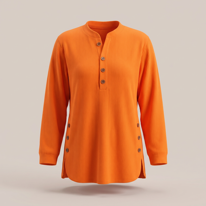 Celine Soft Collar Blouse - Orange