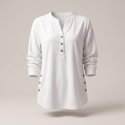 Celine Soft Collar Blouse - White