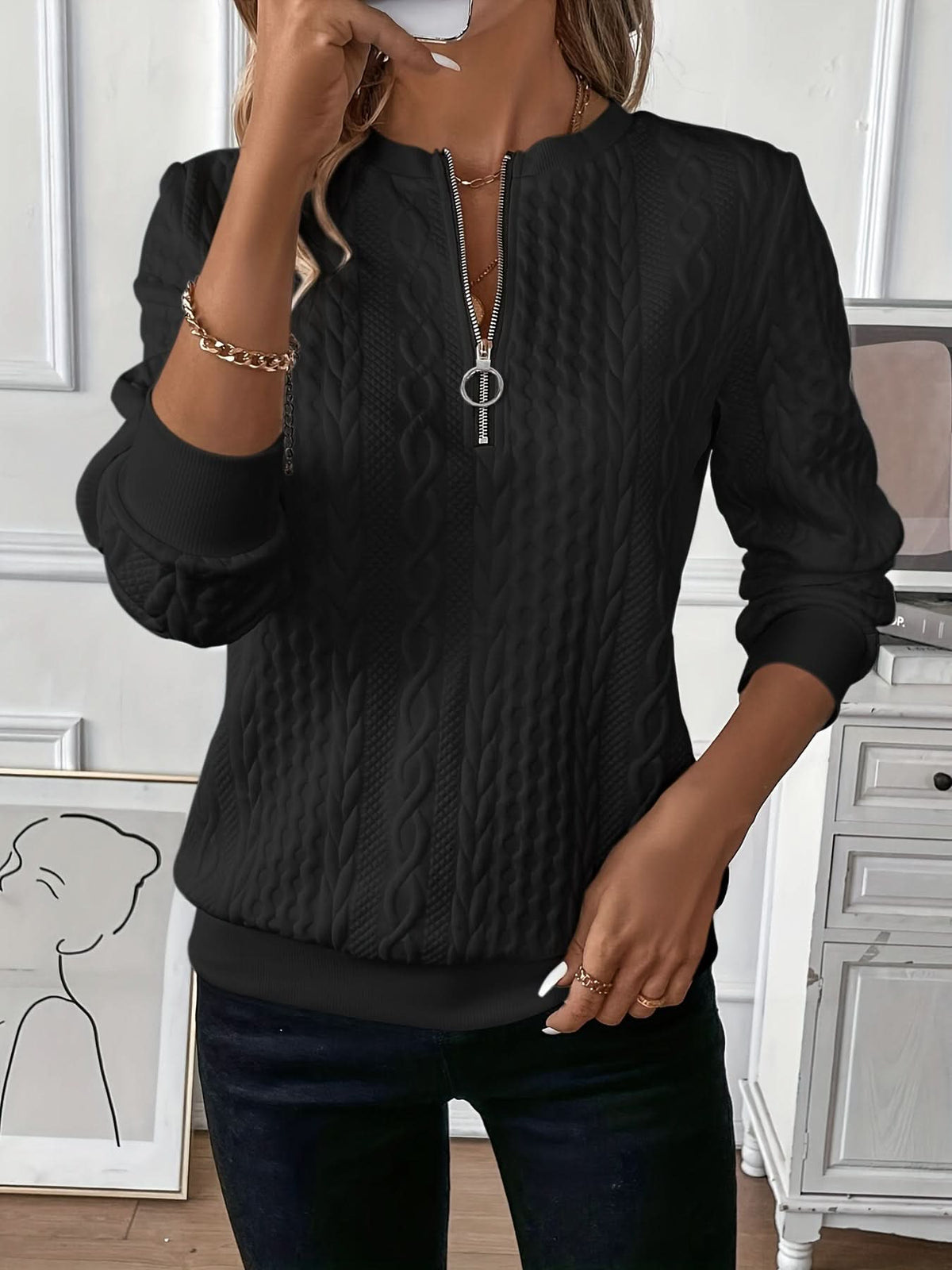 Ceyra Cable Zip Jumper