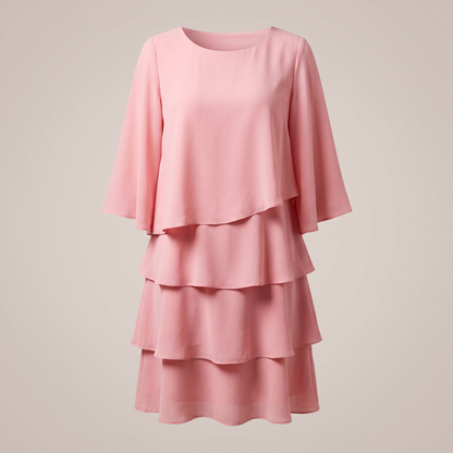 Charlotte Ruffle Dress - Pink