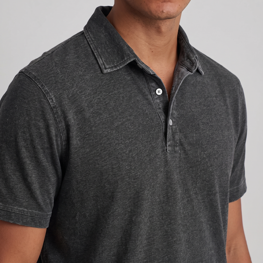 Charnley Relaxed Polo Shirt - Black
