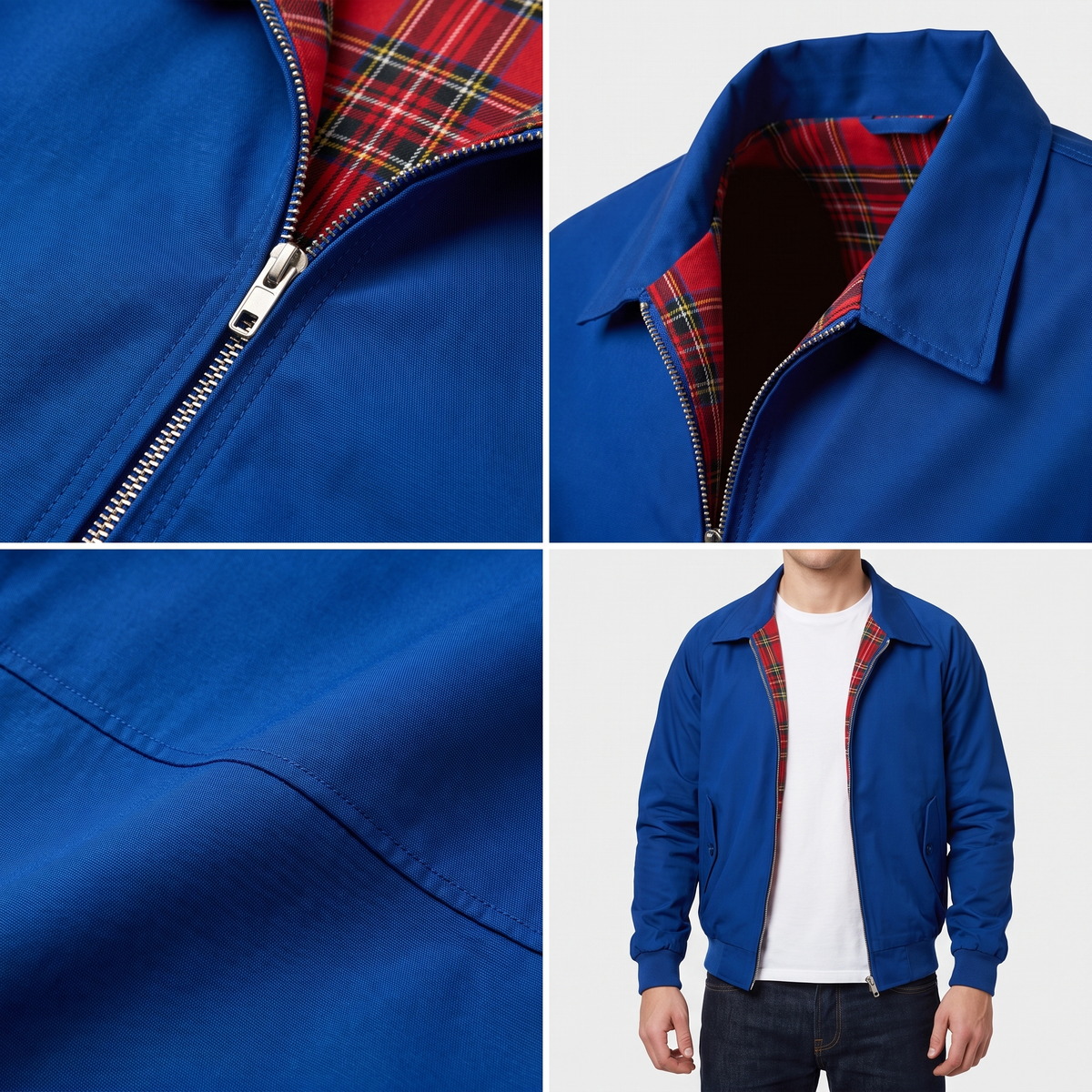 Check Lined Zip Jacket