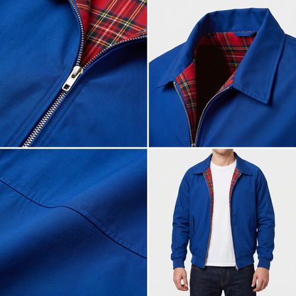 Check Lined Zip Jacket