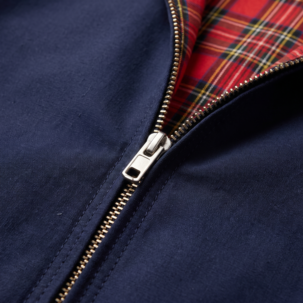 Check Lined Zip Jacket
