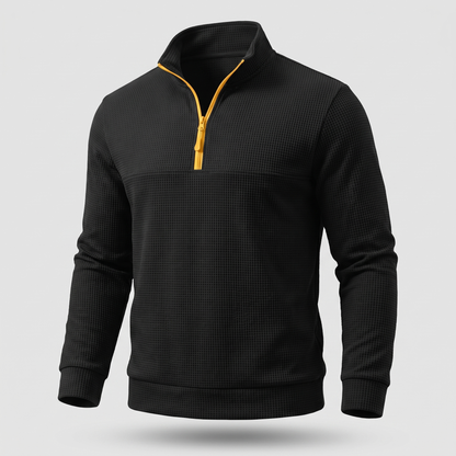 Chesterfield Premium Zip Polo - Black