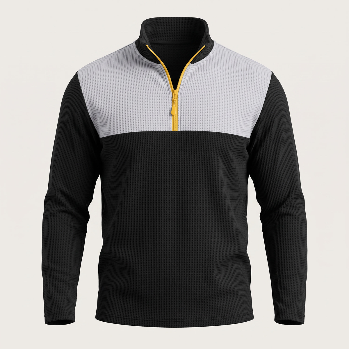 Chesterfield Premium Zip Polo - Black/White